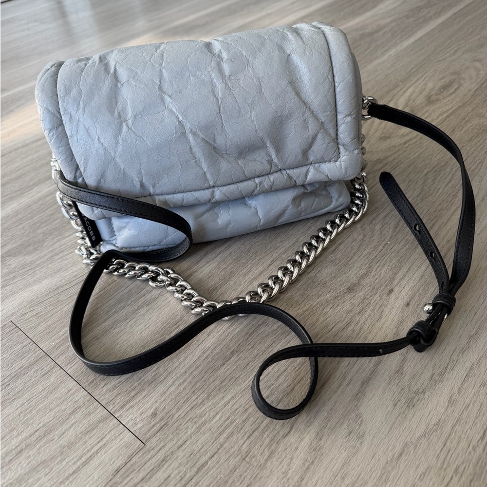 Marc Jacobs Light Gray Quilted Crossbody Bag